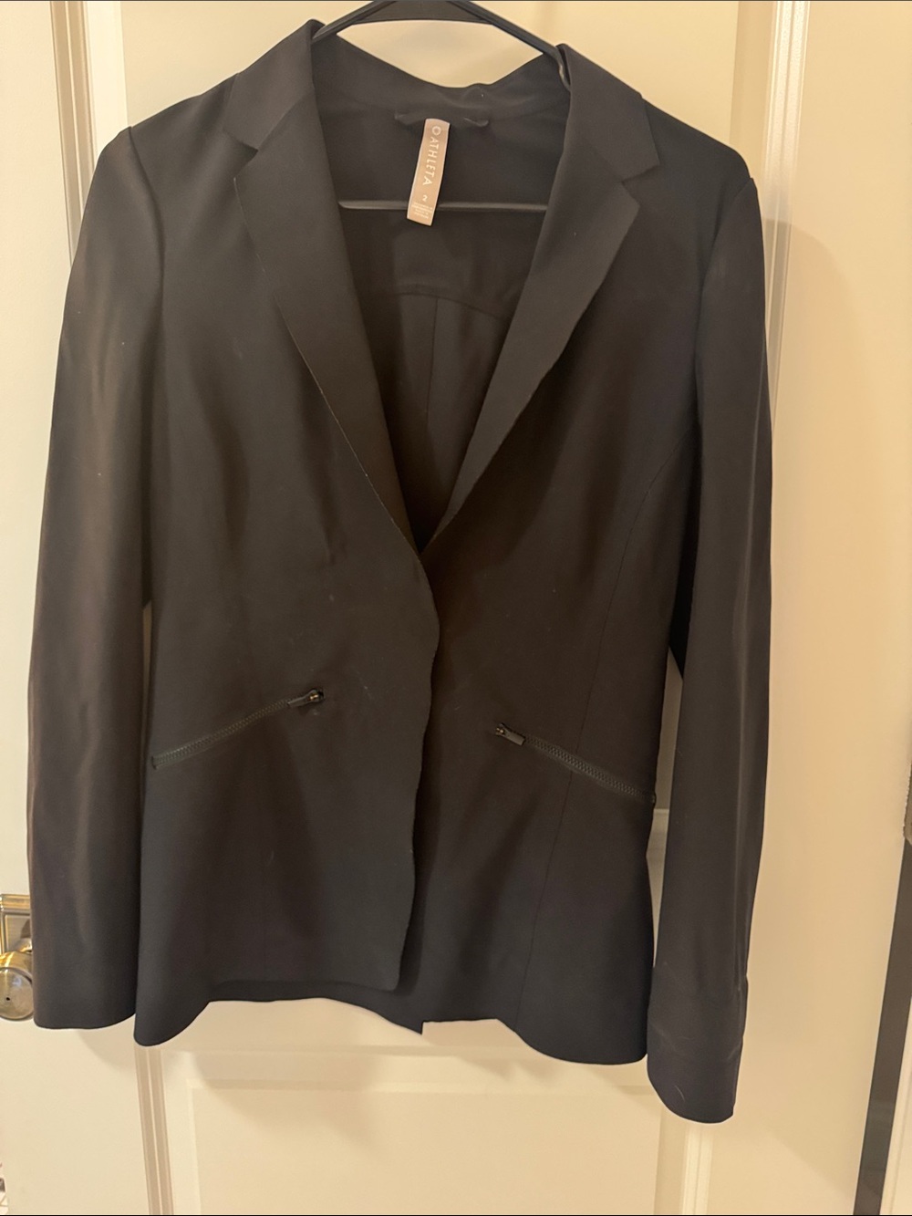 Athleta Black Tailored Blazer with Zip Pockets —may have worn once.